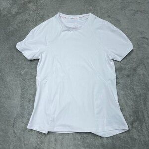 Spyder Active Womens White Short Sleeve Athletic Top S Lightweight *flaw* d0457